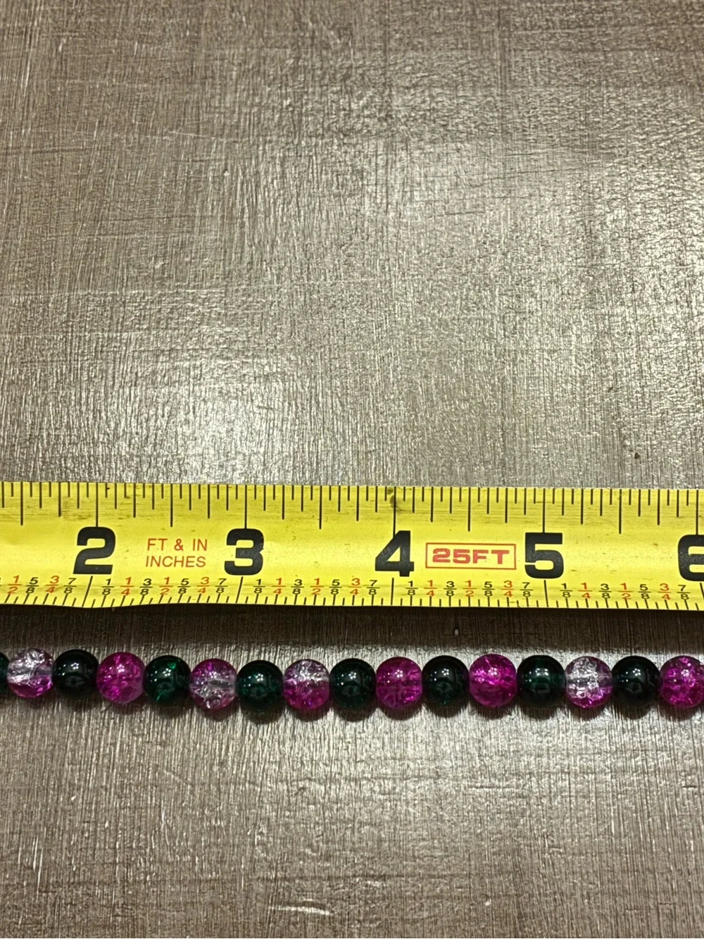 Pink and Dark Green Beaded Bracelet - Women's Jewelry
